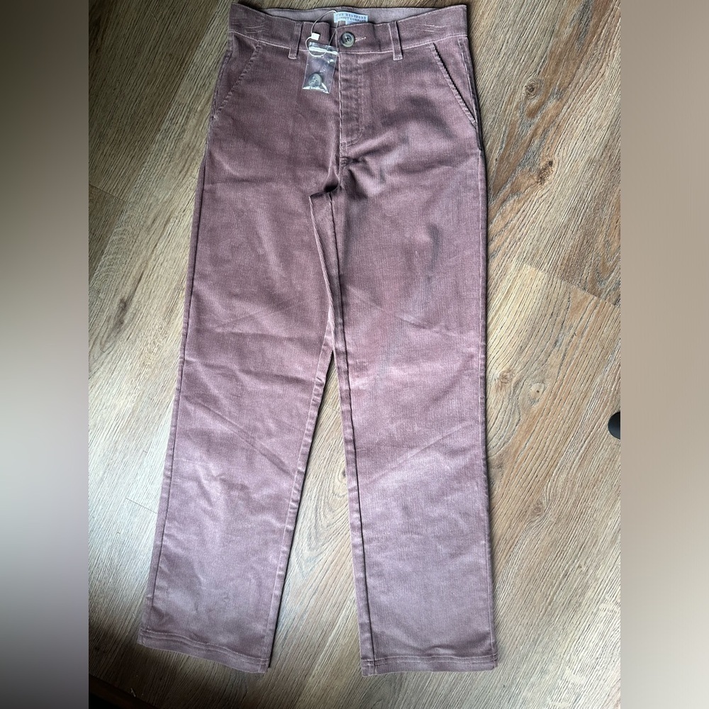 The Beaufort Bonnet Company boys Prep School Pants in mauve Corduroy. Size 12